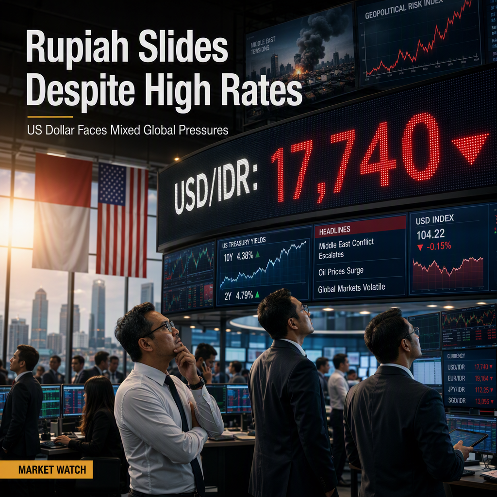 Indonesian Rupiah Weakens Despite High Rates as US Dollar Faces Mixed Pressures