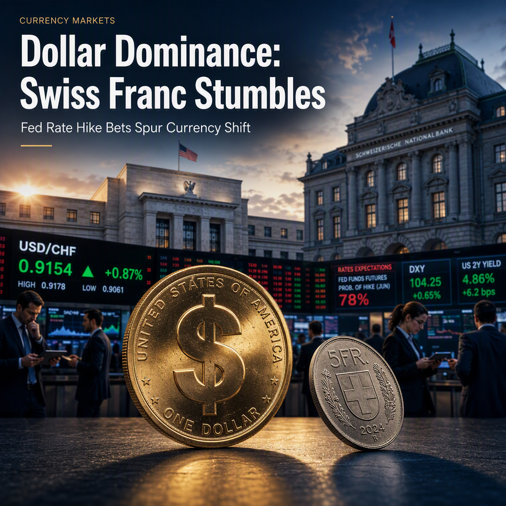 Swiss Franc Slides as US Dollar Strengthens on Fed Rate Hike Expectations