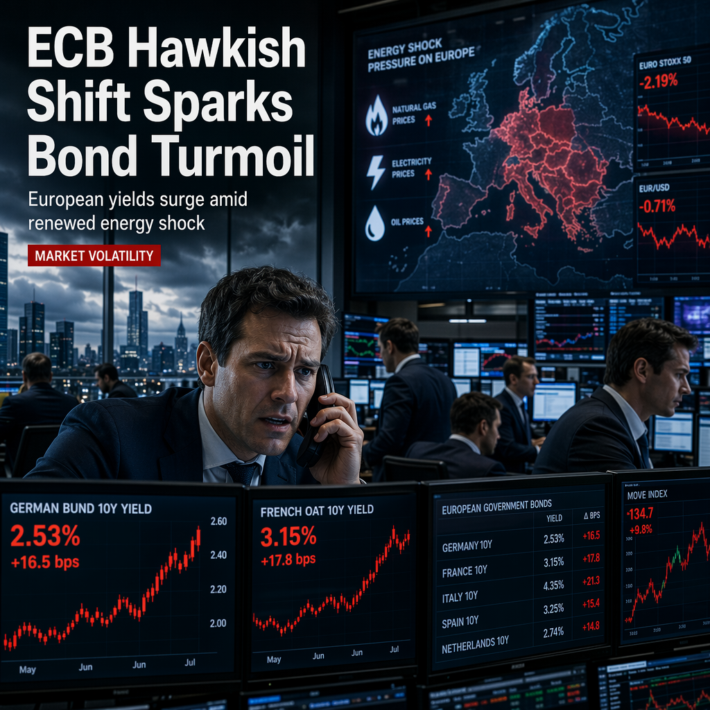 ECB Hawkish Repricing Triggers European Bond Selloff Amid Energy Shock