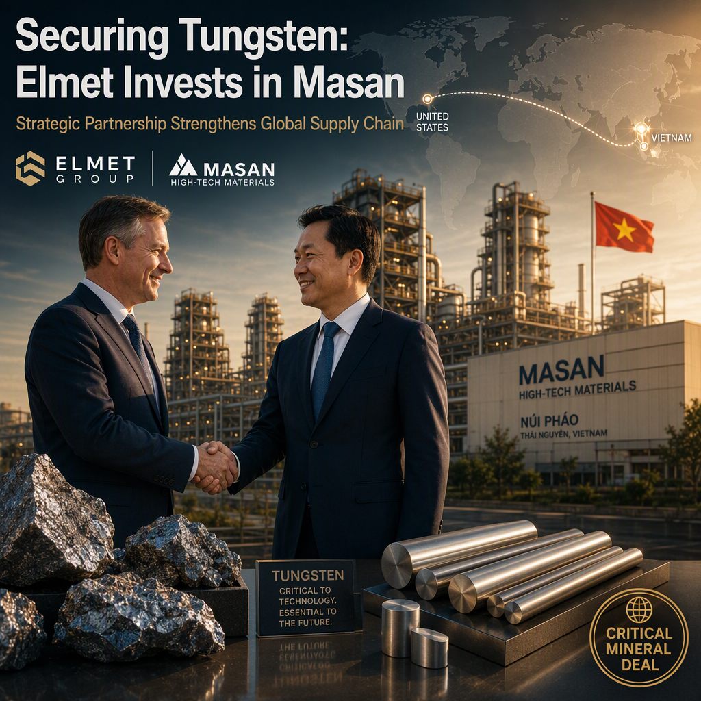 Elmet Group Acquires 4.99% Stake in Masan High-Tech Materials to Secure Tungsten Supply Chain