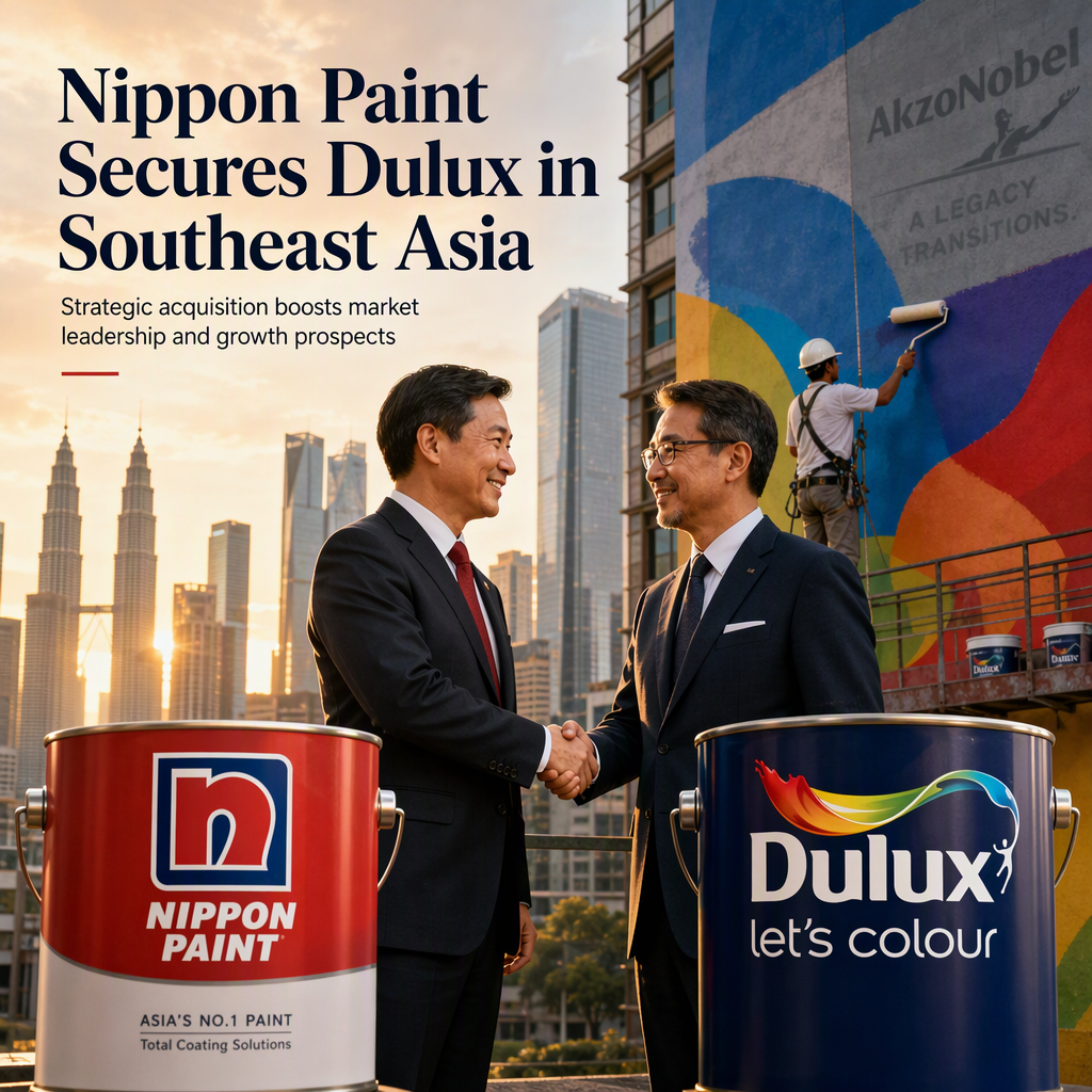 Nippon Paint Acquires Dulux Brand in Southeast Asia from Akzo Nobel to Boost Regional Growth