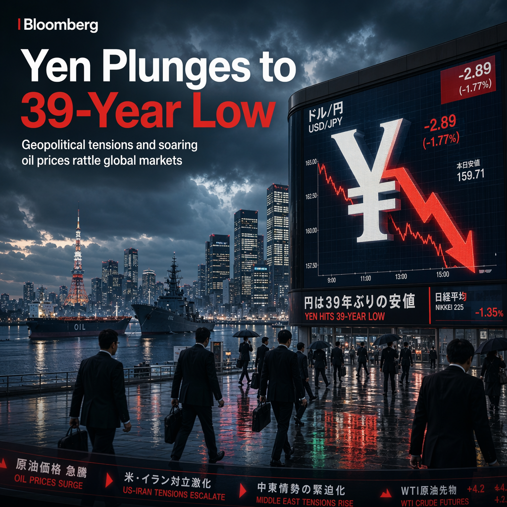 Yen Hits 39-Year Low Amid Escalating US-Iran Tensions and Surging Oil Prices