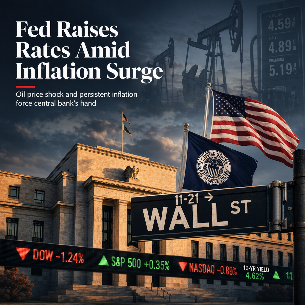 Federal Reserve Raises Interest Rates for First Time Since 2023 Amid Surging Inflation and Oil Prices