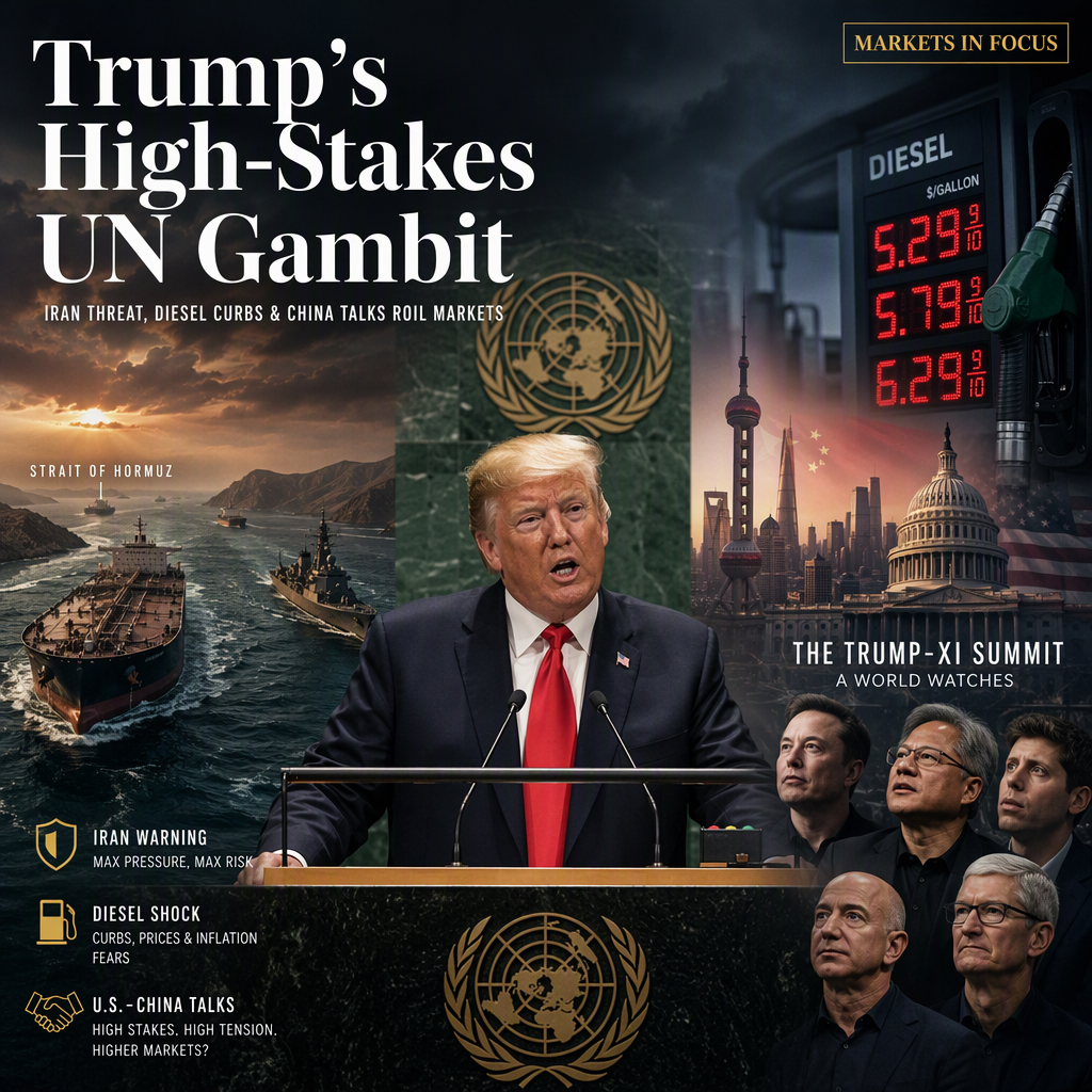 Trump Signals Major Iran Decision Amid UN Speech, Diesel Export Curbs Considered, and U.S.-China Summit Looms