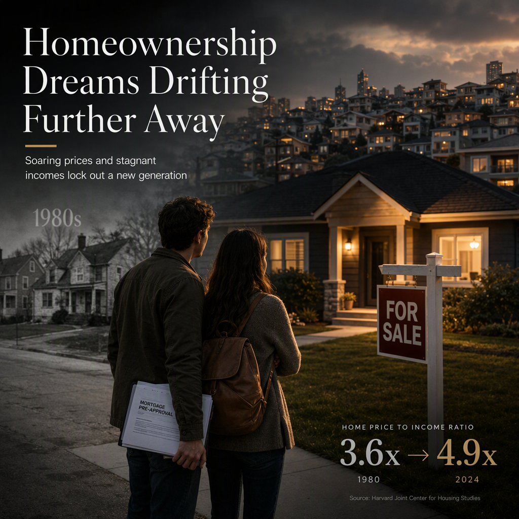 Soaring Home Prices and Stagnant Incomes Make Homeownership Increasingly Unattainable for Today's Buyers