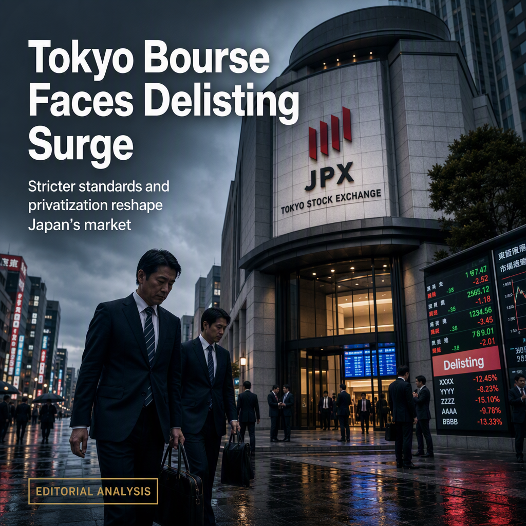 Tokyo Stock Exchange Set for Record Number of Delistings for Third Consecutive Year