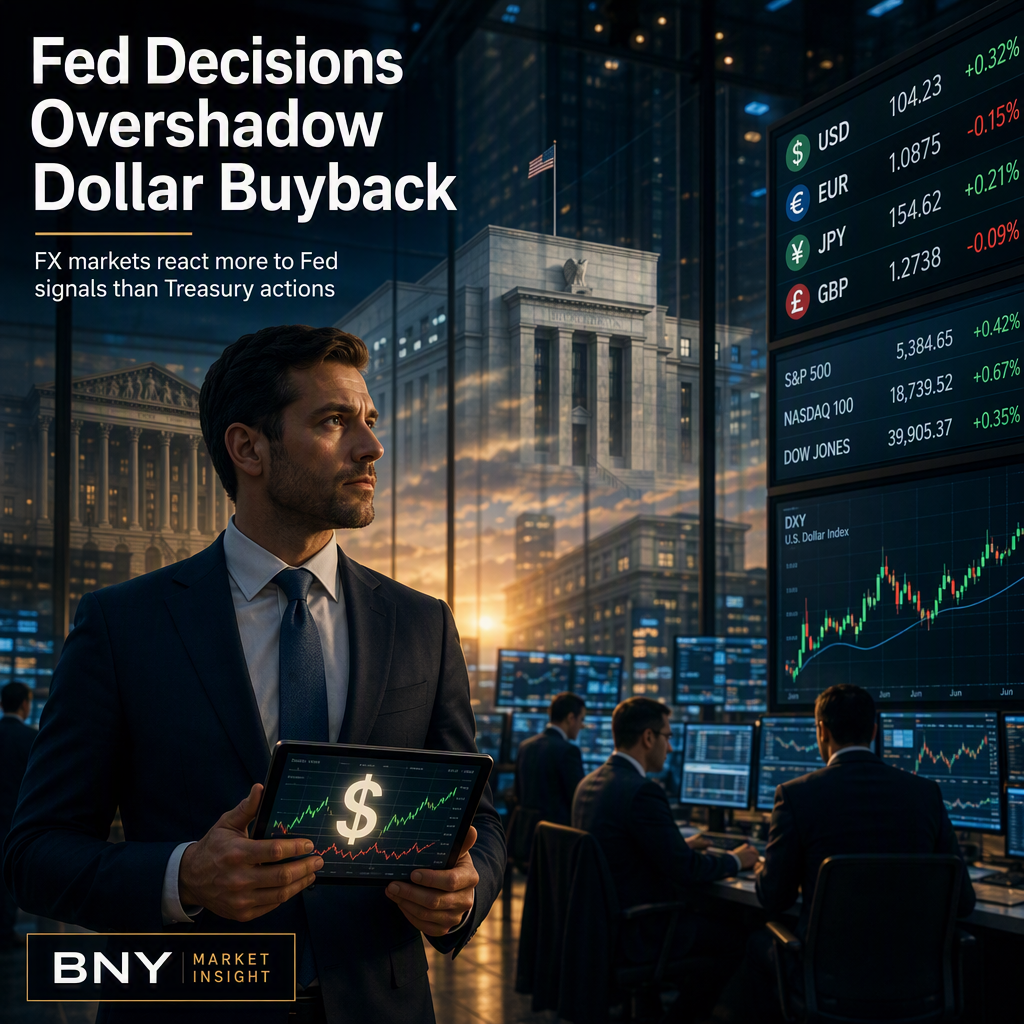 BNY: US Dollar Buyback Impact Marginal as Fed Decision Drives FX Sentiment