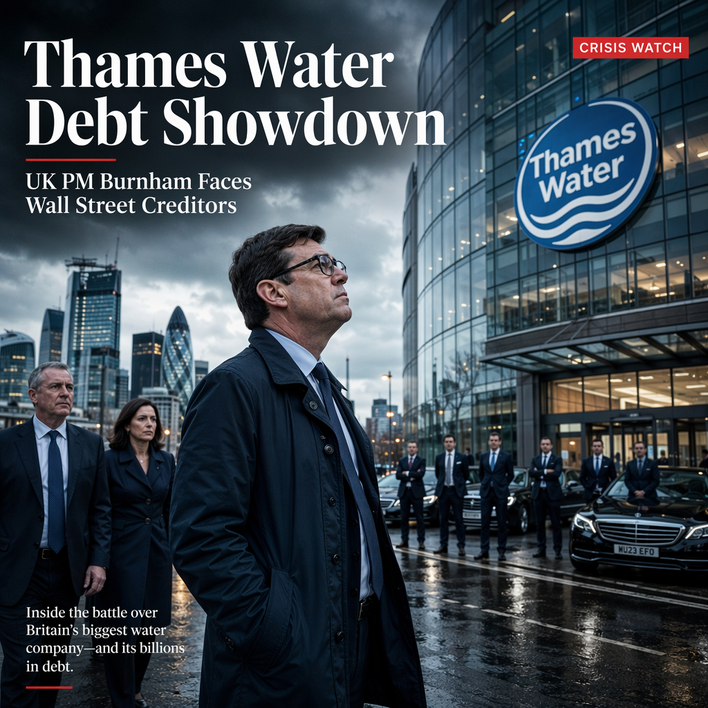 Thames Water Faces Debt Crisis as Incoming UK PM Andy Burnham Confronts Wall Street Creditors