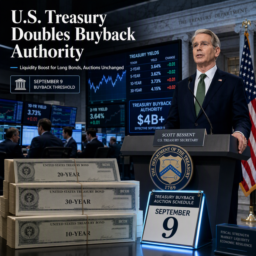 U.S. Treasury Expands Buyback Program but Maintains Regular Debt Auctions
