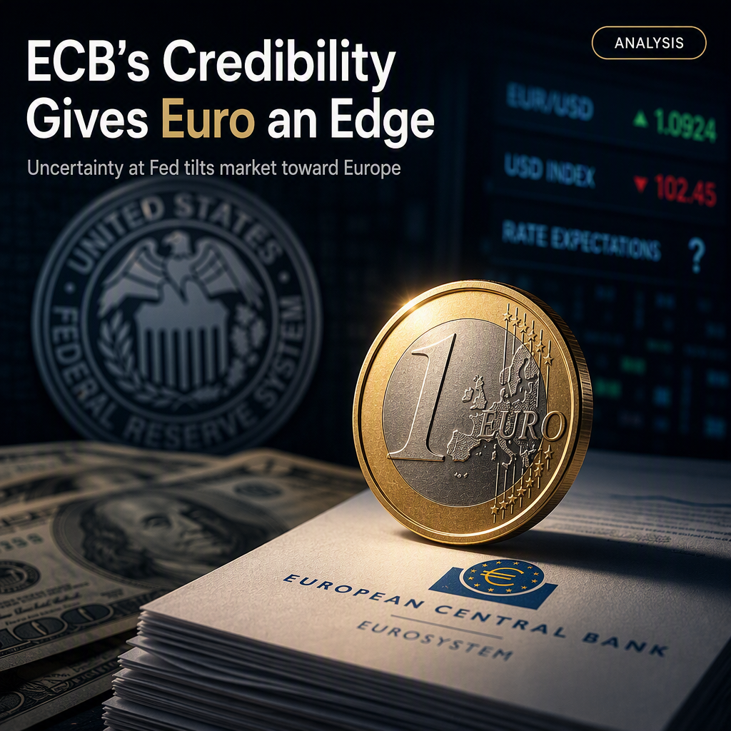 ECB's Institutional Credibility Gives Euro an Edge Over Dollar Amid Fed Uncertainty, Says DBS