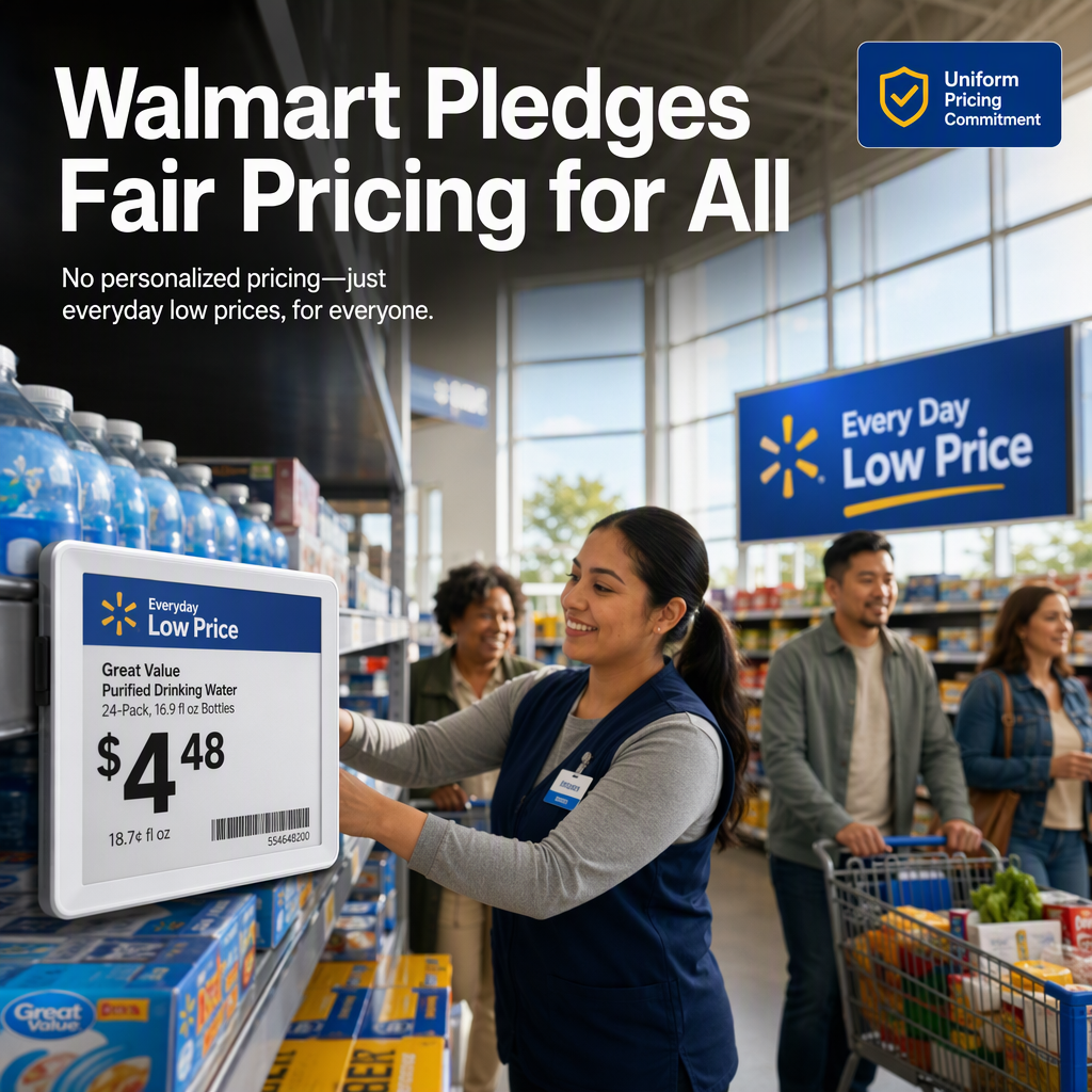 Walmart Reaffirms Commitment to Uniform Pricing, Rejects Personalized Pricing Based on Customer Data