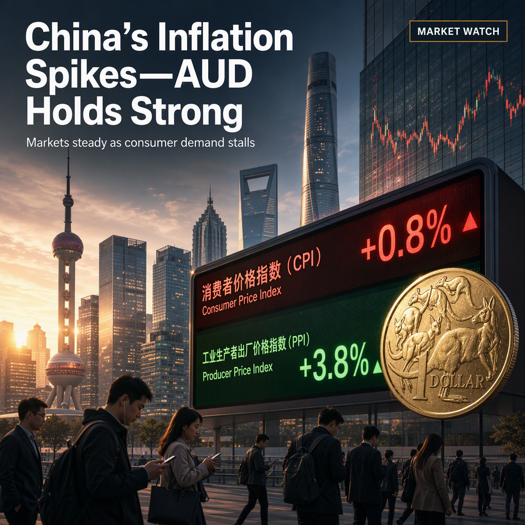 China's August Inflation Surges, Boosting Australian Dollar Amid Tepid Domestic Demand