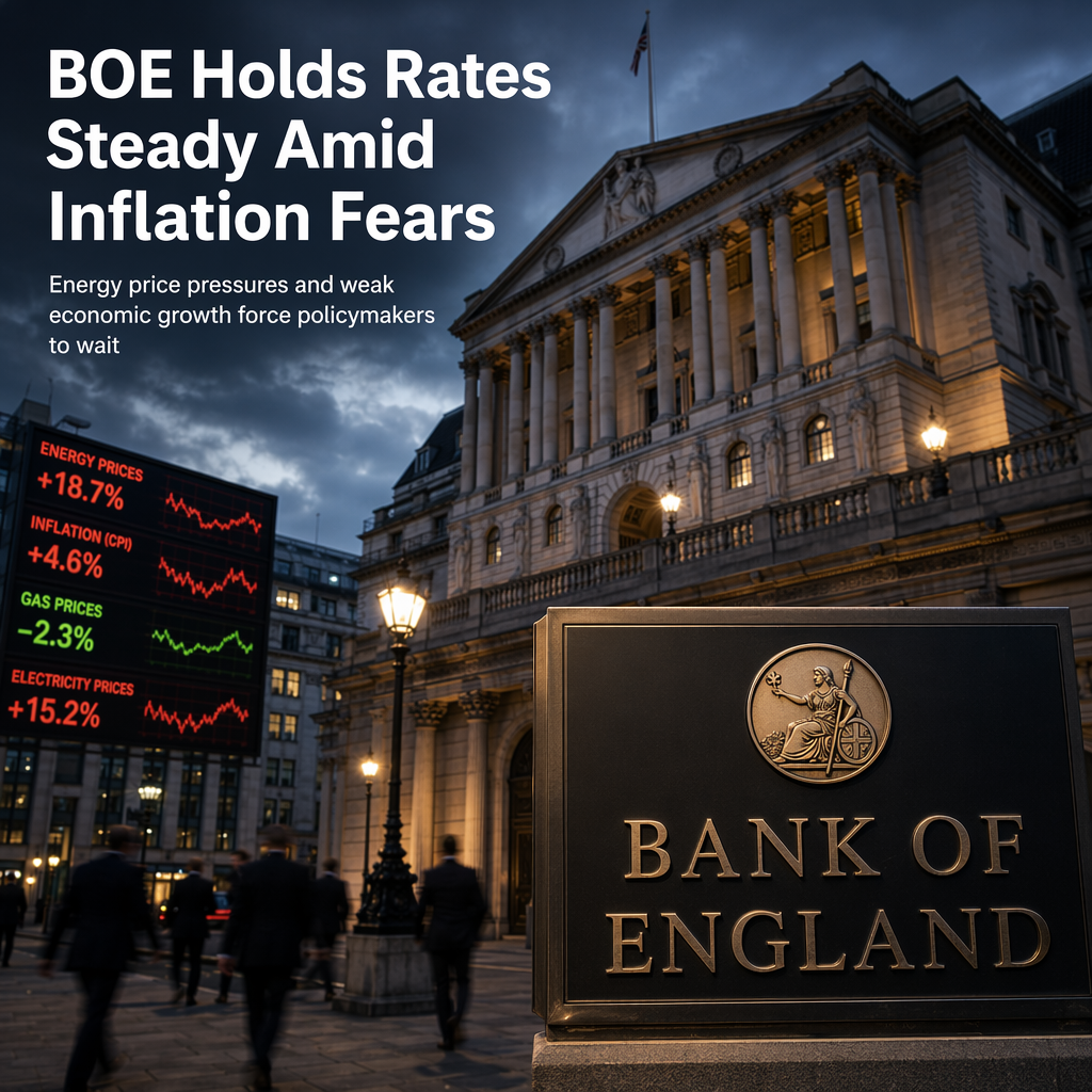 Bank of England Holds Rates at 3.75% Amid Persistent Inflation and Energy Price Pressures