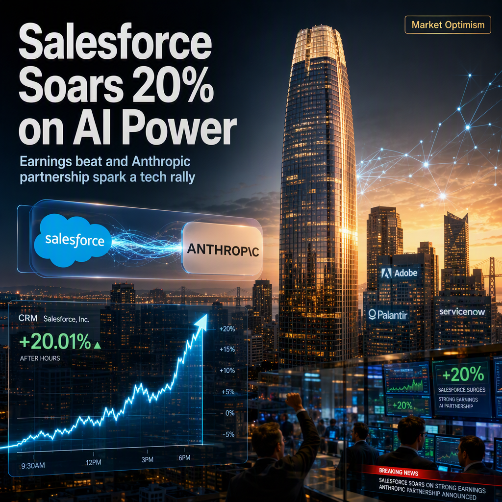 Salesforce Surges 20% After Strong Earnings and AI Partnership with Anthropic