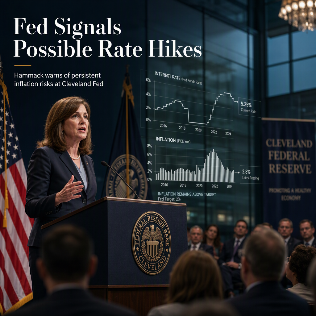 Cleveland Fed's Hammack Warns of Potential Rate Hikes Amid Persistent Inflation Risks