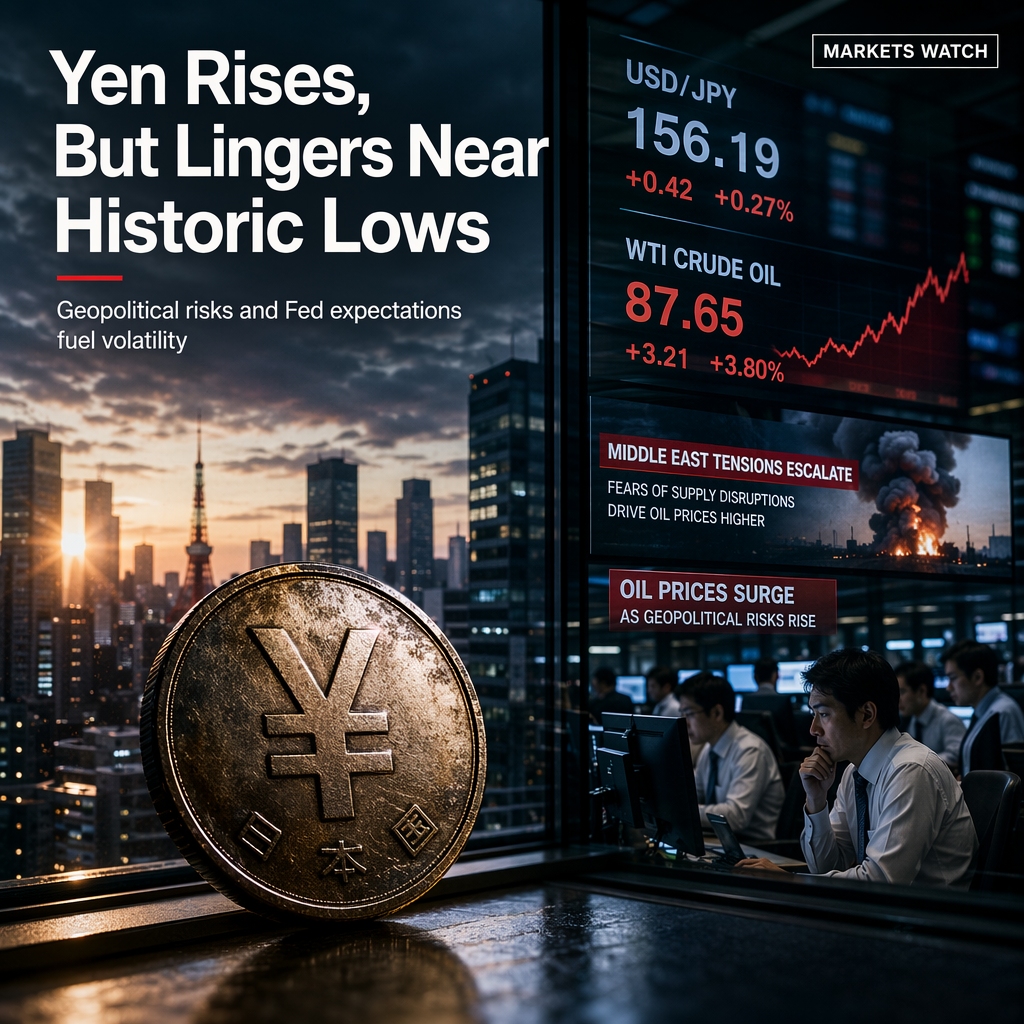 Japanese Yen Edges Up but Remains Near 40-Year Lows Amid Geopolitical Tensions and Hawkish Fed Expectations