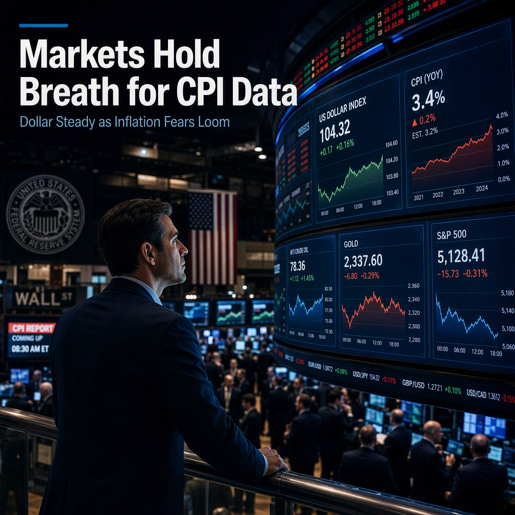 Markets Brace for US CPI Release as Dollar Holds Steady and Inflation Concerns Persist