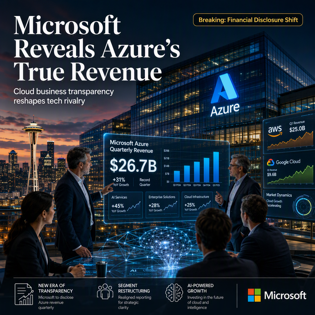 Microsoft to Begin Disclosing Azure Quarterly Revenue Amid Major Segment Restructuring