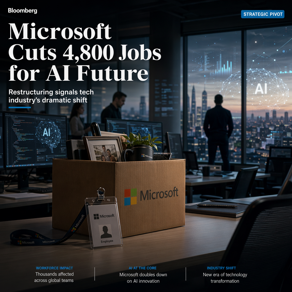 Microsoft to Cut 4,800 Jobs Amid Strategic Shift Toward Artificial Intelligence