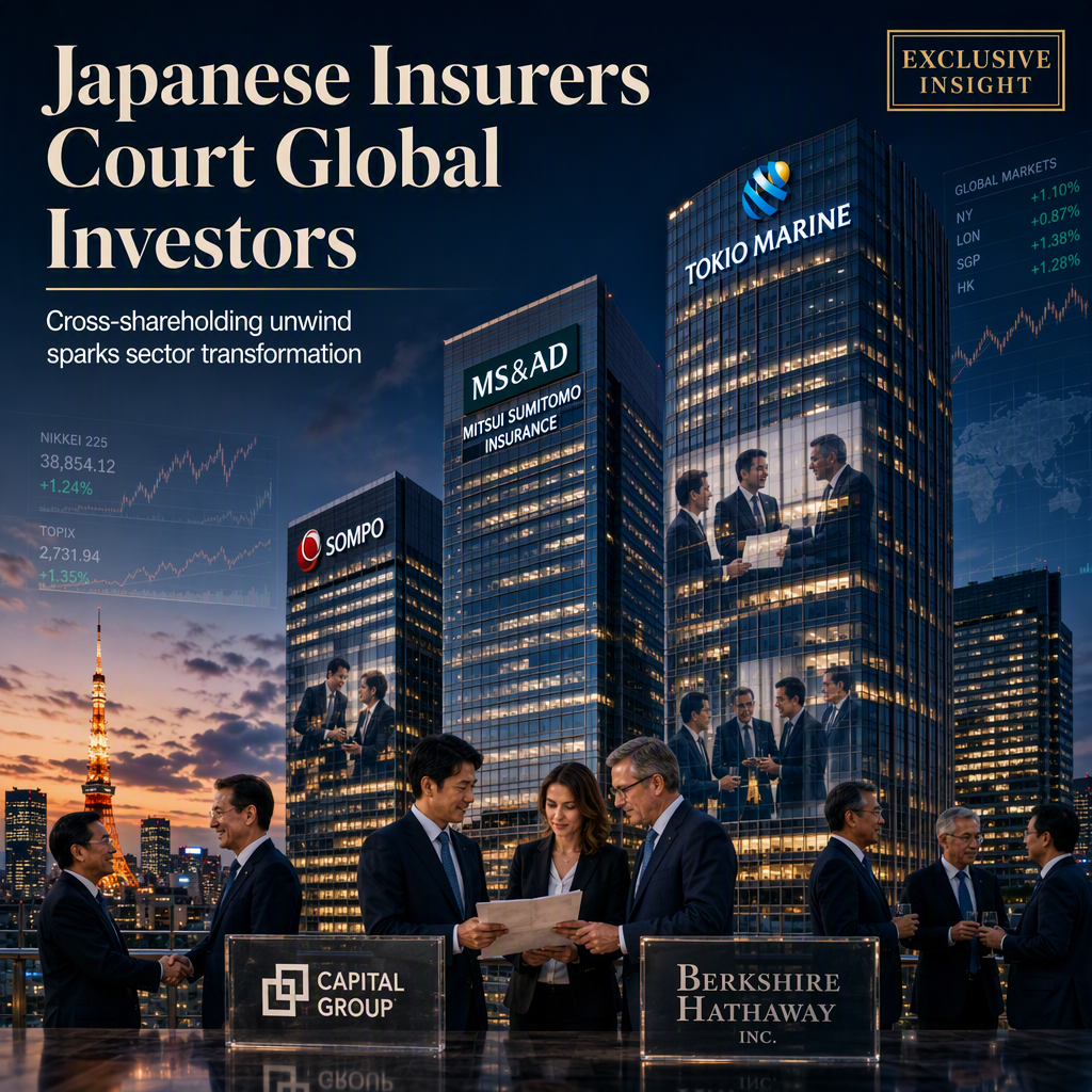 Japanese Insurers Target Foreign Investors Amid Cross-Shareholding Unwind
