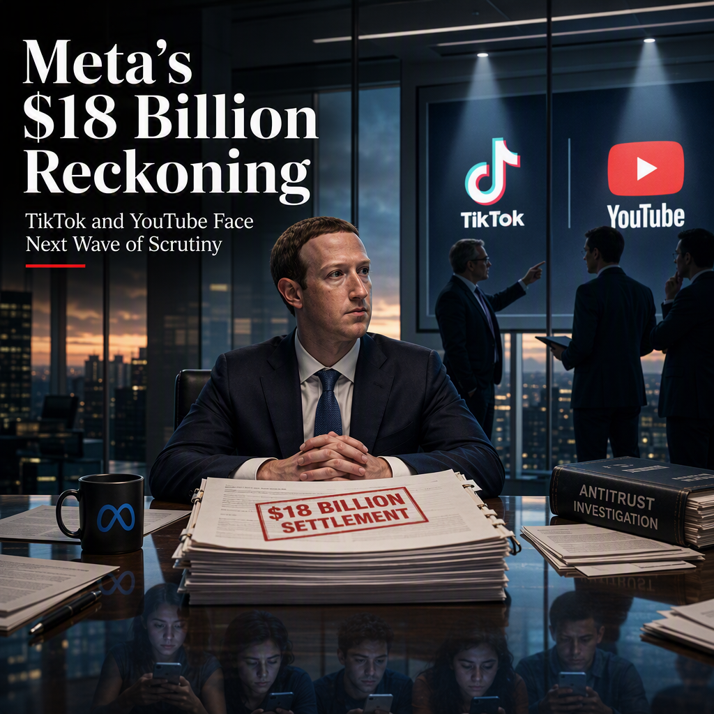 Meta's $18 Billion Settlement Sets Precedent, Puts TikTok and YouTube Under Scrutiny