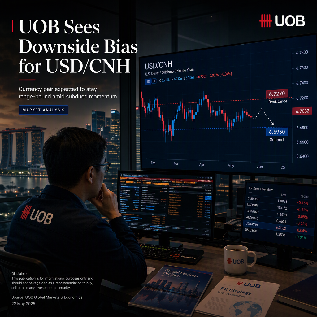 UOB Strategists See Downside Bias for USD/CNH Within Defined Trading Range