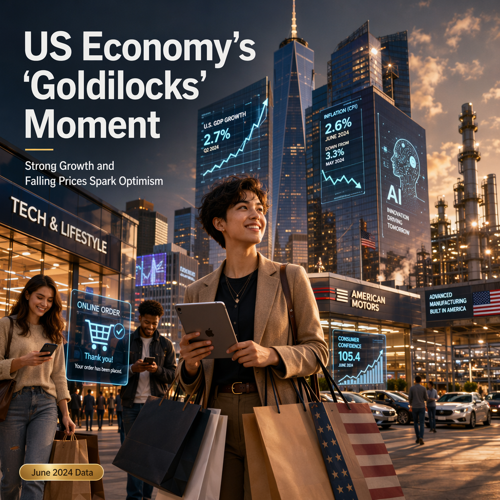 US Economy Shows 'Goldilocks' Pattern: Strong Growth and Falling Prices in June