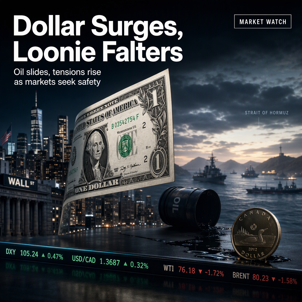 US Dollar Index Nears Multi-Year Highs as Canadian Dollar Weakens Amid Oil Price Dip and Geopolitical Tensions