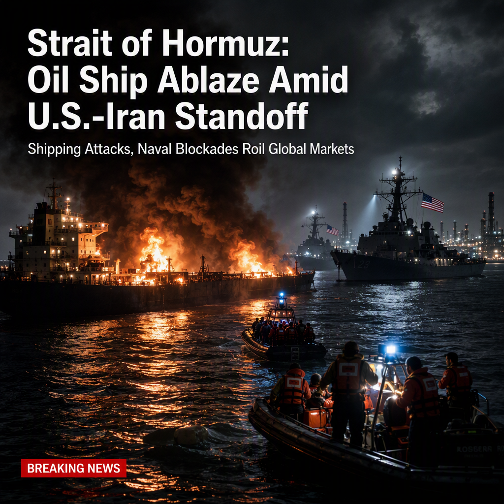 Vessel Hit in Strait of Hormuz Amid Ongoing U.S.-Iran Tensions and Shipping Disruptions