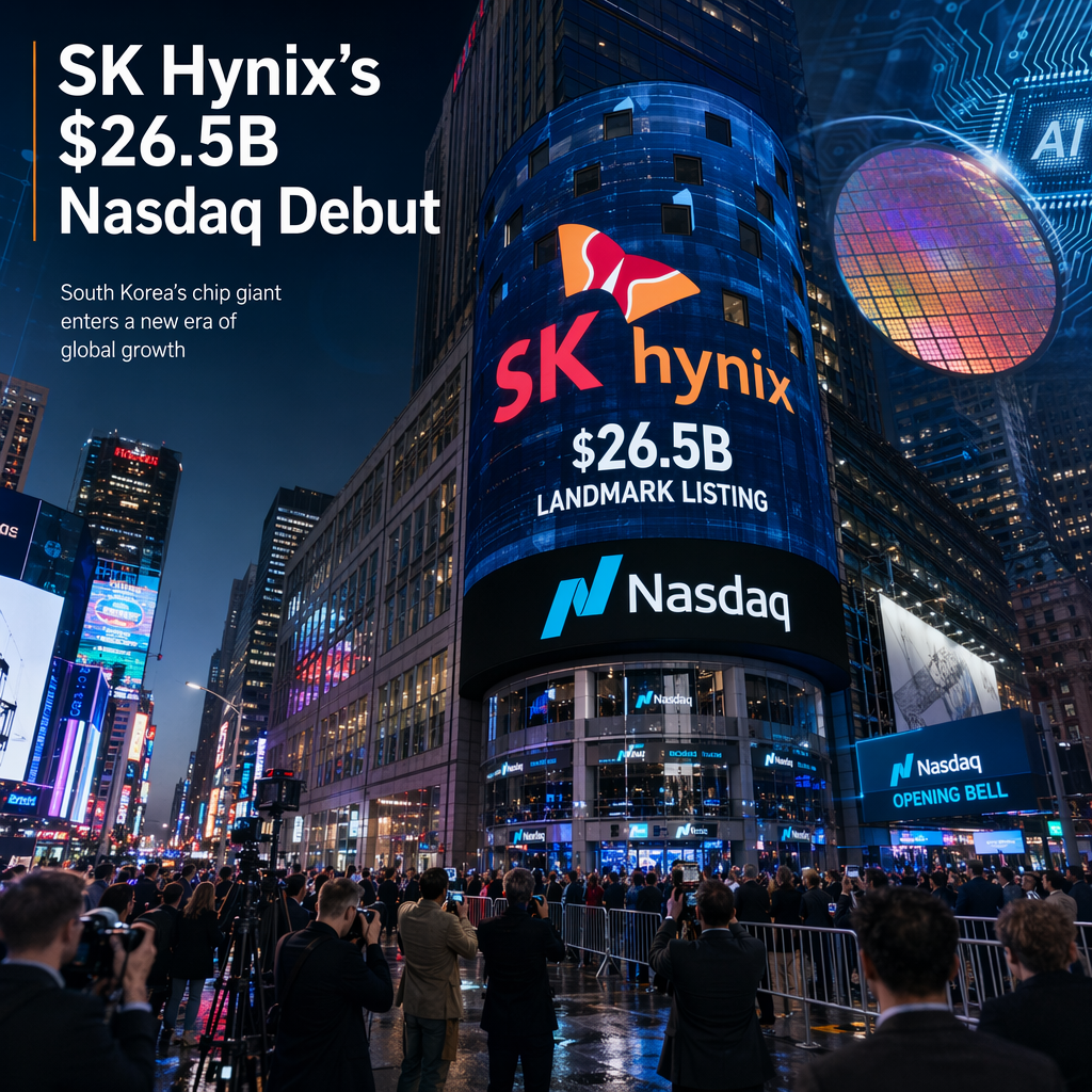SK Hynix Raises $26.5 Billion in Landmark Nasdaq Listing to Fund AI-Driven Expansion