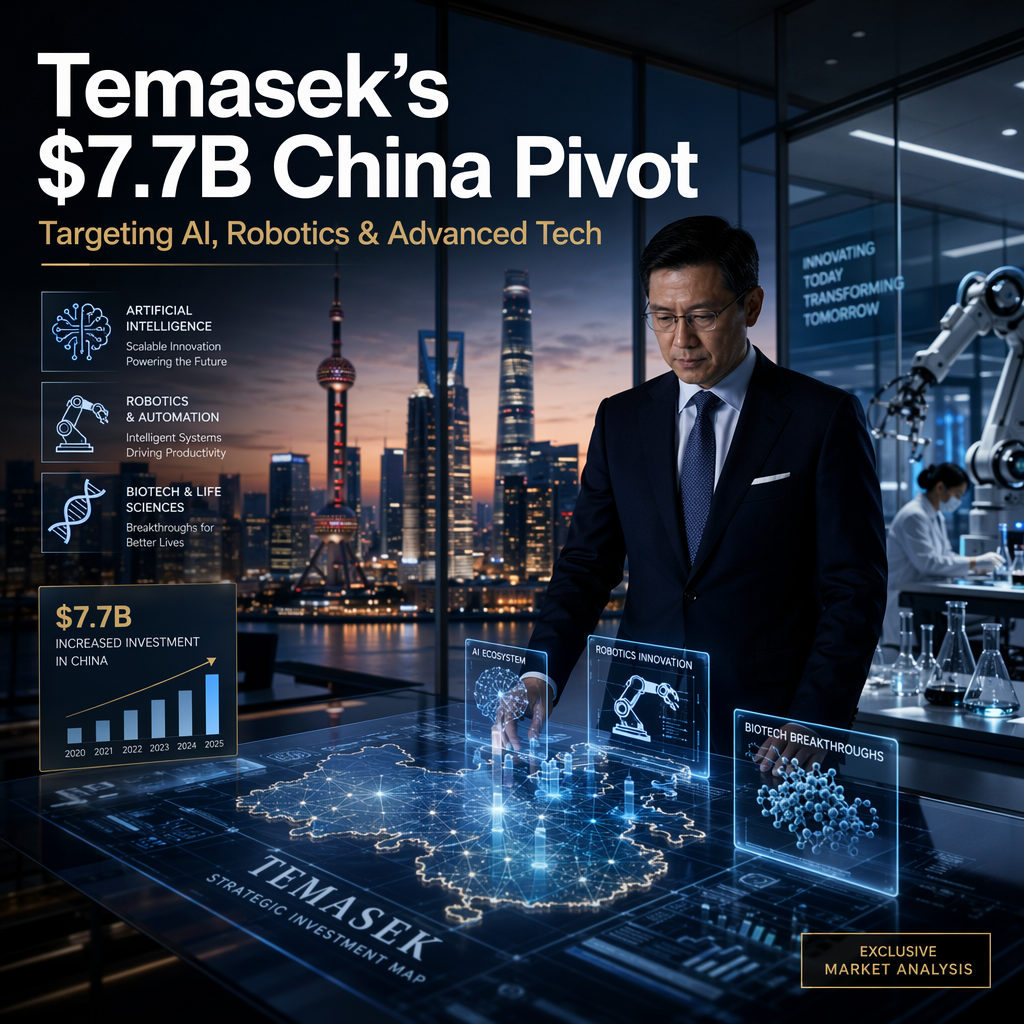 Temasek Boosts China Investments by $7.7 Billion, Pivoting to AI and Advanced Tech