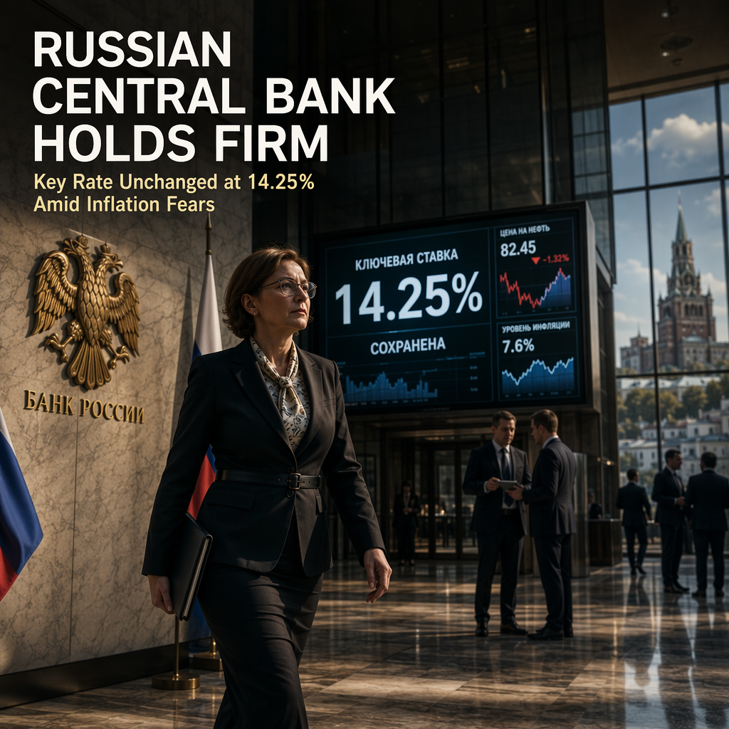 Russian Central Bank Expected to Hold Key Rate at 14.25% Amid Inflation Pressures