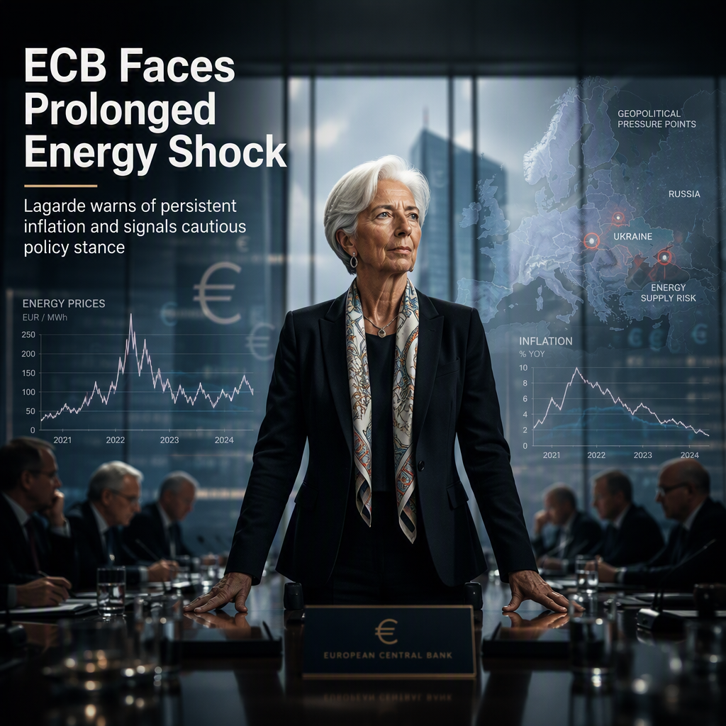 ECB’s Lagarde Warns of Prolonged Energy Shock and Persistent Inflation, Signals Cautious Policy Stance
