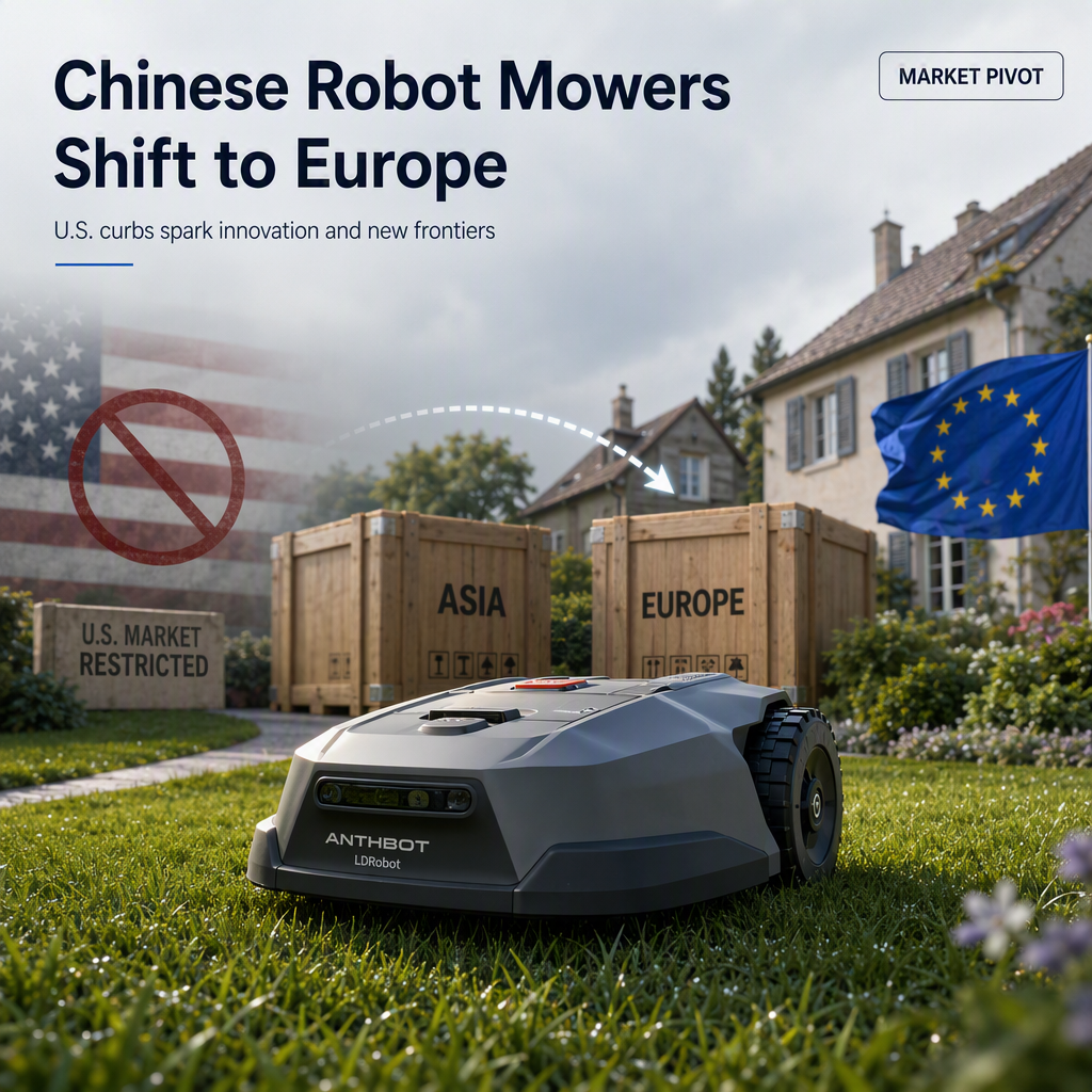 Chinese Robot Lawn Mower Makers Pivot to Europe Amid U.S. Import Curbs