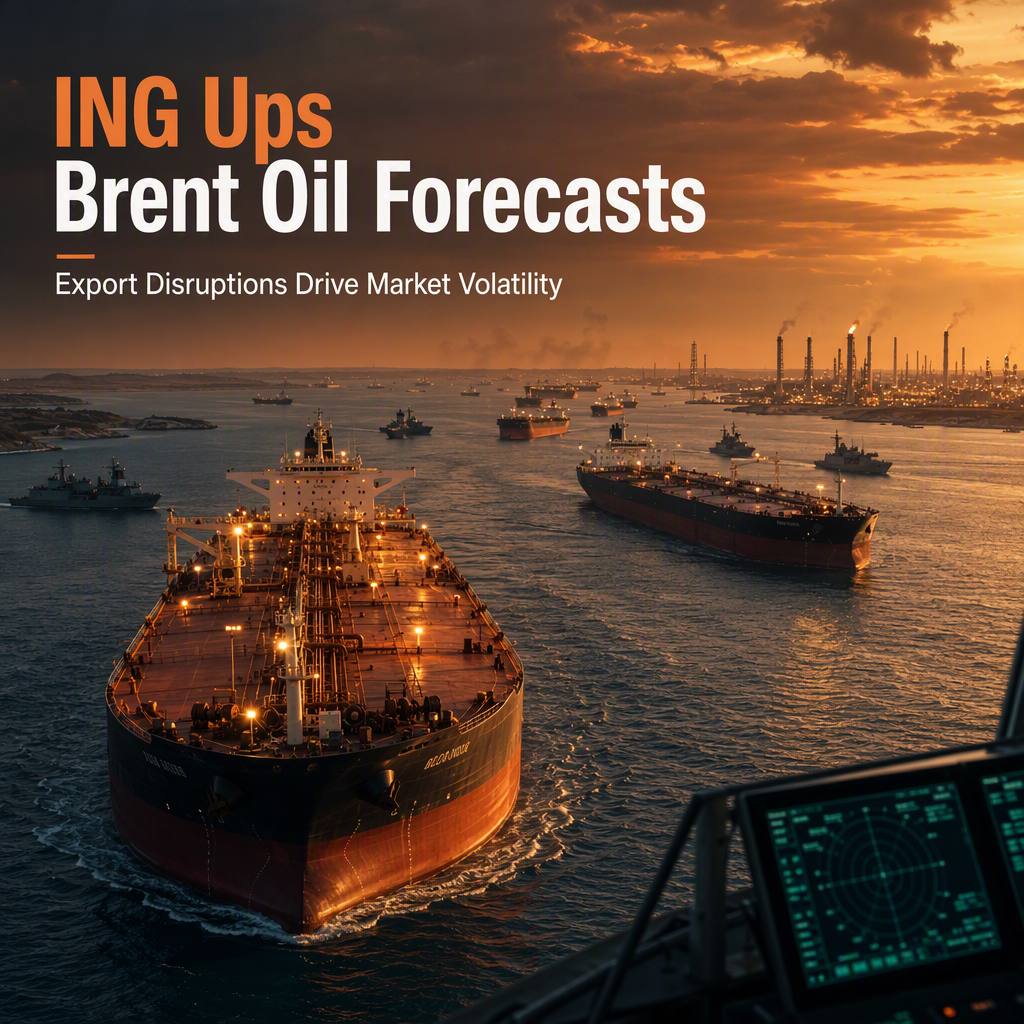 ING Raises Brent Oil Forecasts Amid Persian Gulf Export Disruptions