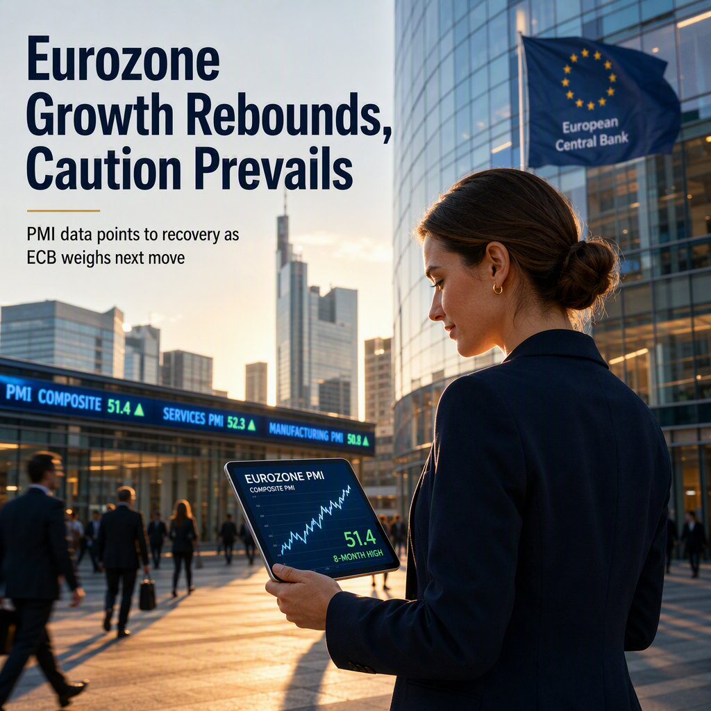 Eurozone PMIs Hit Eight-Month High, Easing Stagflation Fears but ECB Remains Cautious
