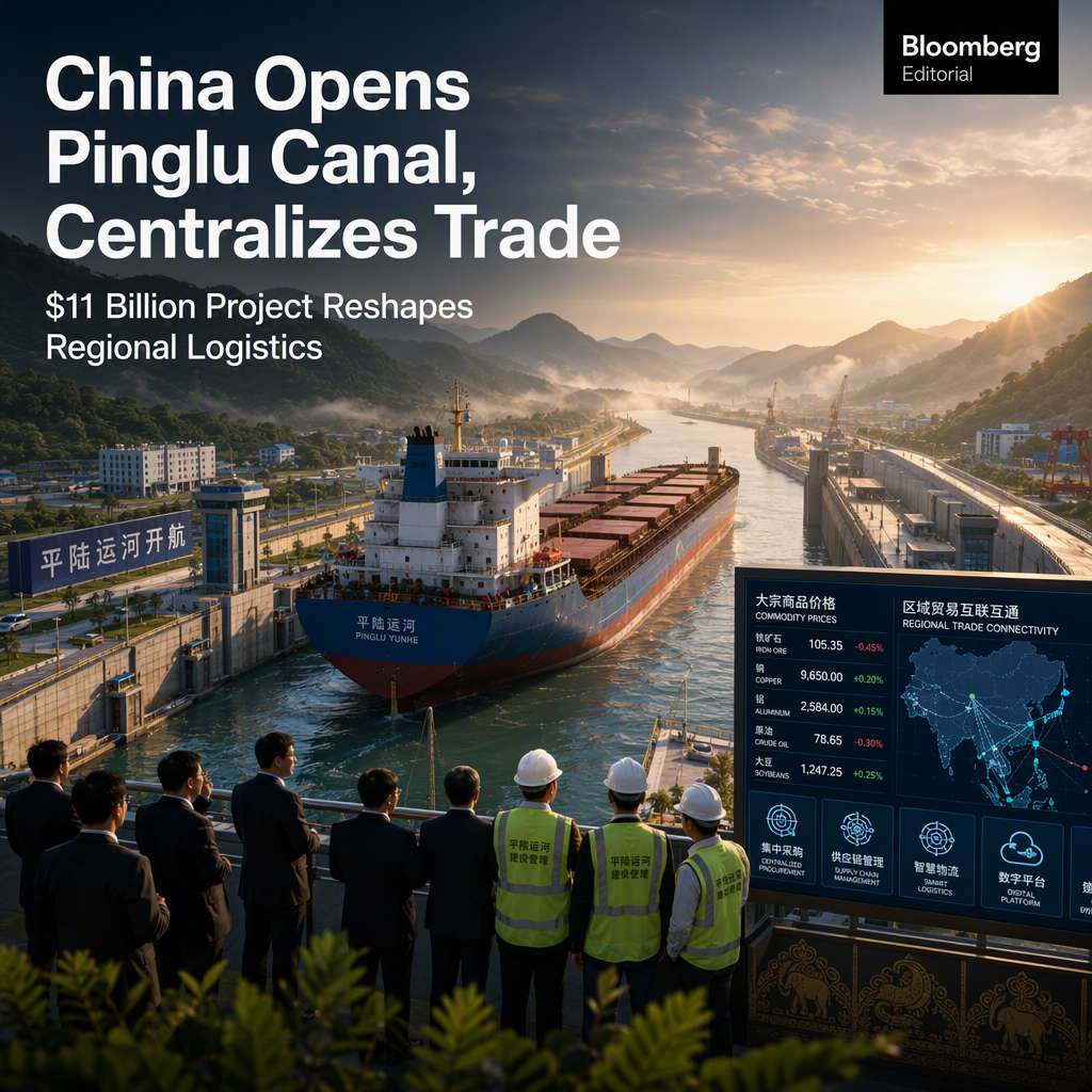 China Unveils $11 Billion Pinglu Canal and Centralizes Commodity Procurement to Bolster Regional Trade Power