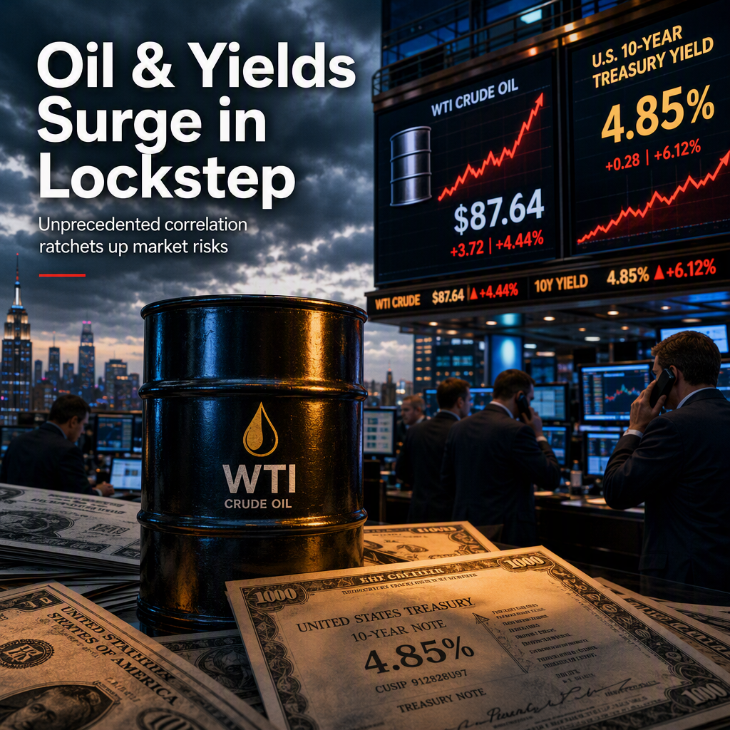 Oil and Treasury Yields Move in Unprecedented Lockstep, Heightening Market Risks