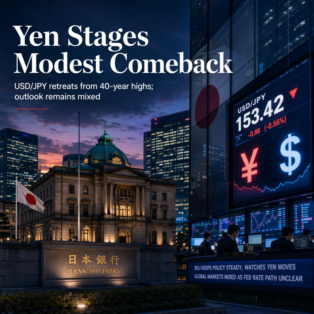 Japanese Yen Recovers Slightly as USD/JPY Retreats from 40-Year Highs; Market Outlook Turns Mixed