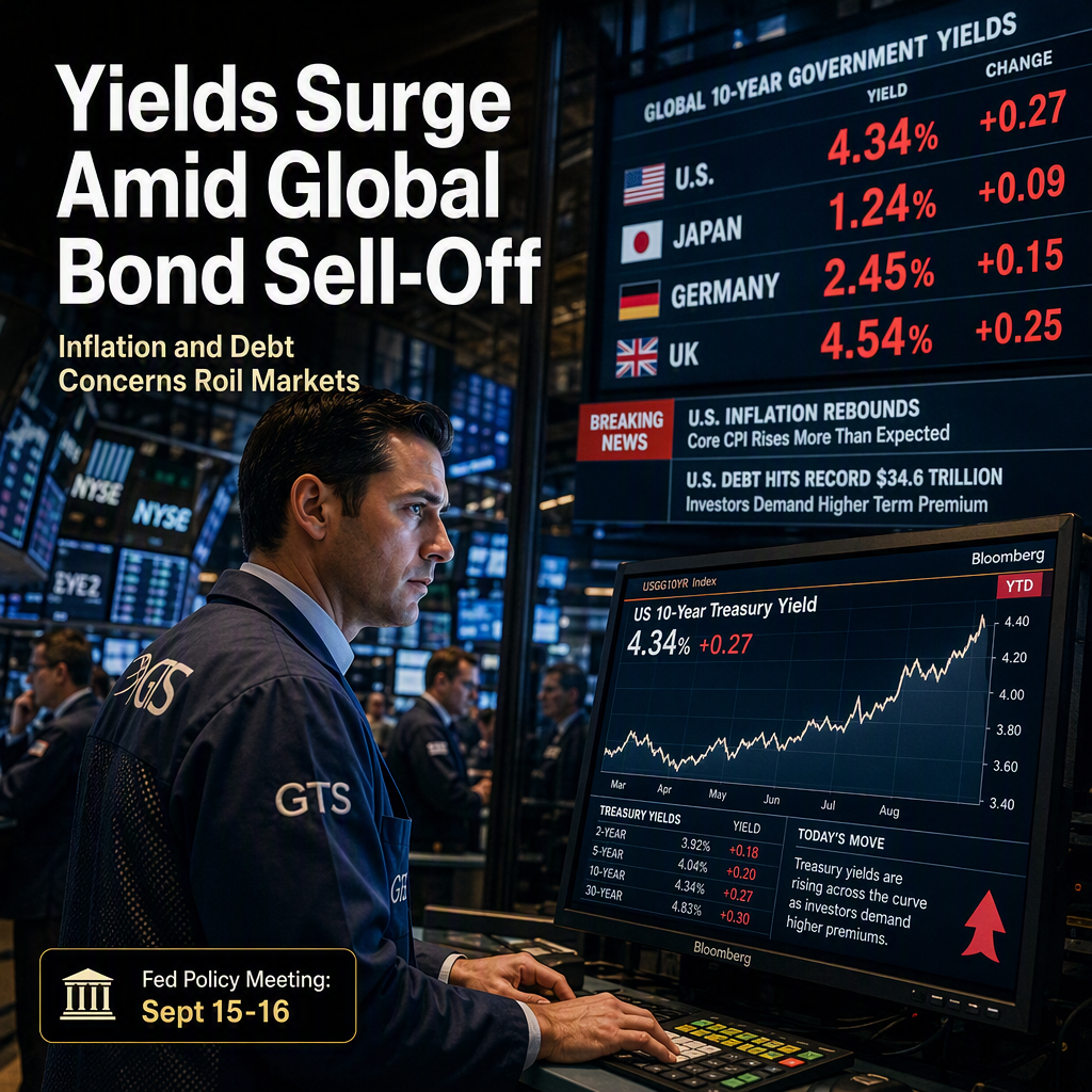 Treasury Yields Near Multi-Year Highs Amid Bond Market Sell-Off Driven by Inflation and Debt Concerns