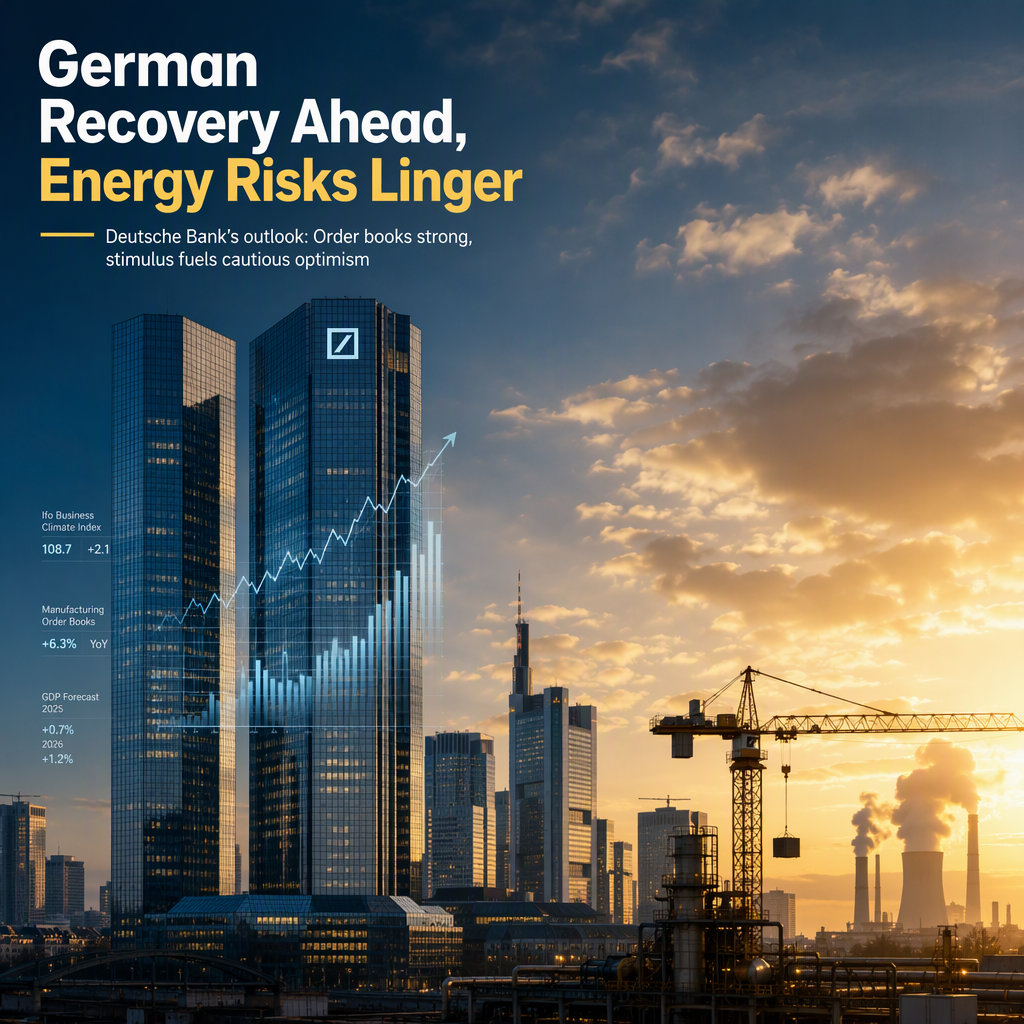 Deutsche Bank Sees Gradual German Recovery Amid Energy Price Risks