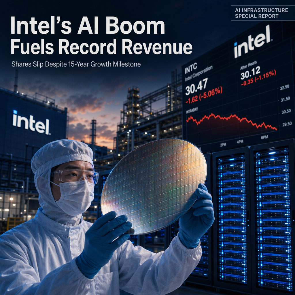 Intel Achieves Fastest Revenue Growth in 15 Years Amid Surging AI CPU Demand, but Shares Slide