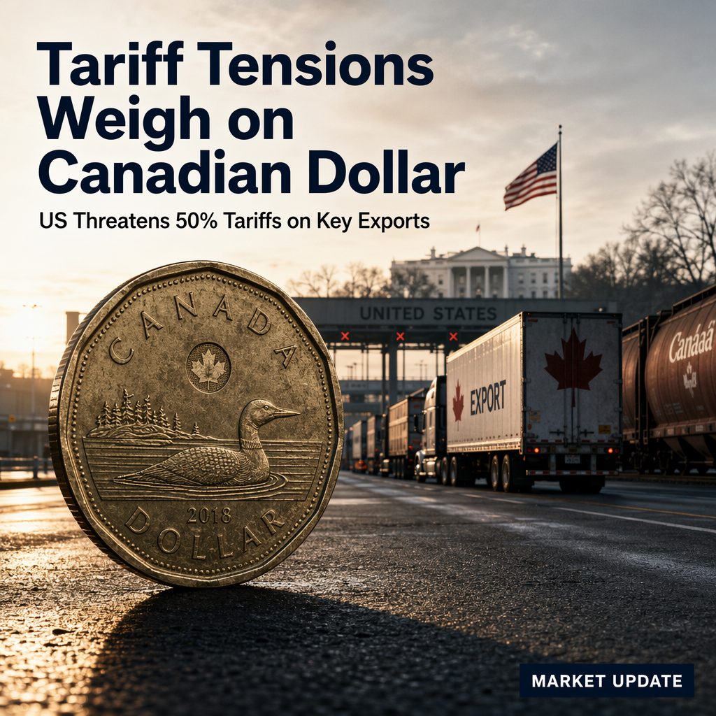 Canadian Dollar Faces Headwinds as US Threatens 50% Tariffs on Exports