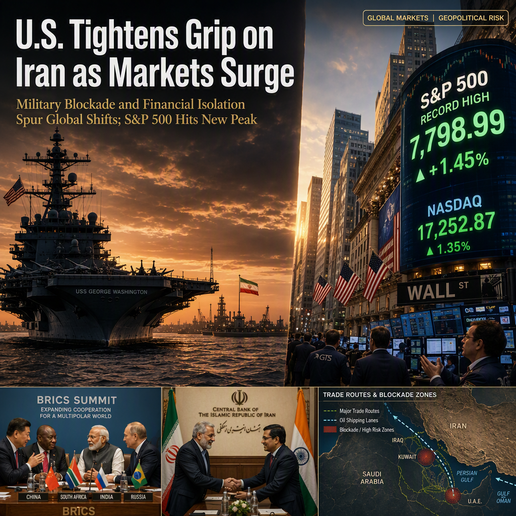 U.S. Escalates Economic Pressure on Iran as S&P 500 Hits Record High