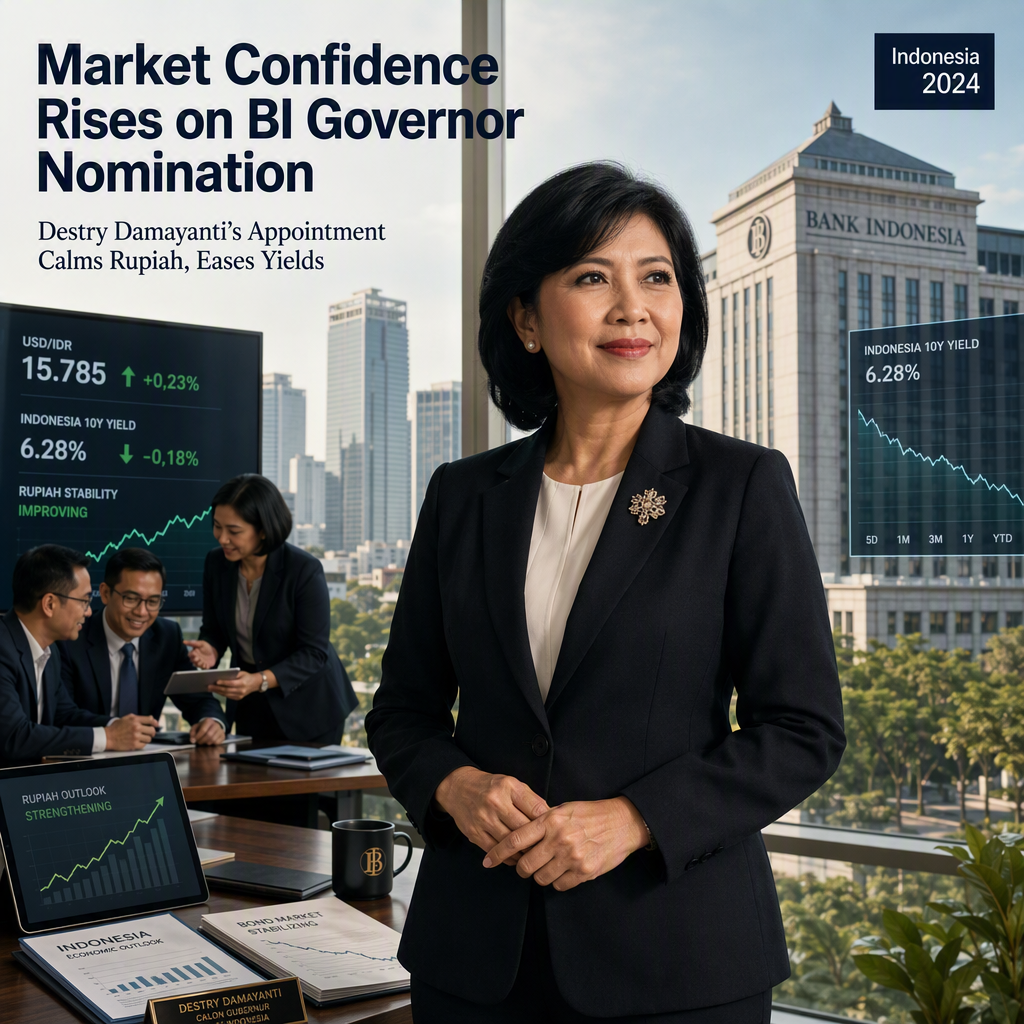 Indonesia's Nomination of Destry Damayanti as BI Governor Calms Markets, Supports Rupiah