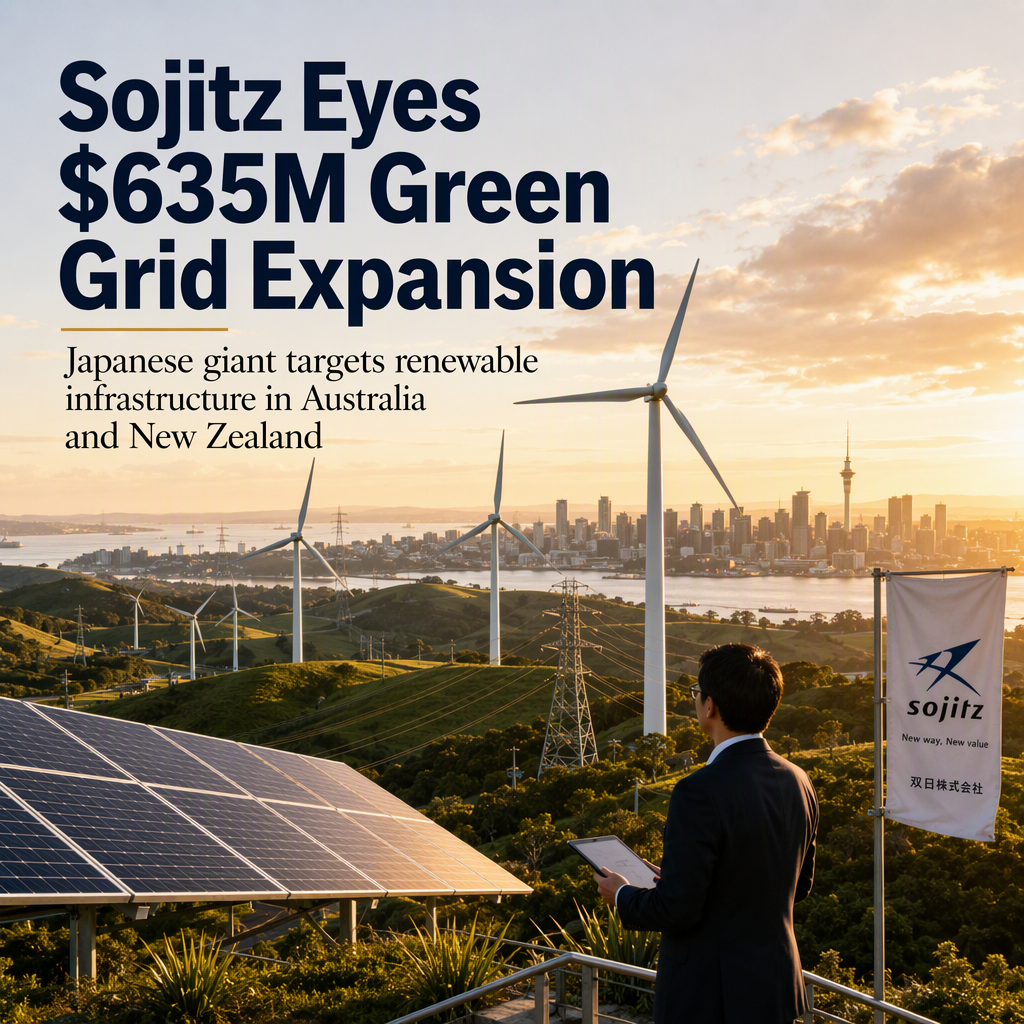 Sojitz Considers $635 Million Investment in Australia and New Zealand Renewable Power Grids