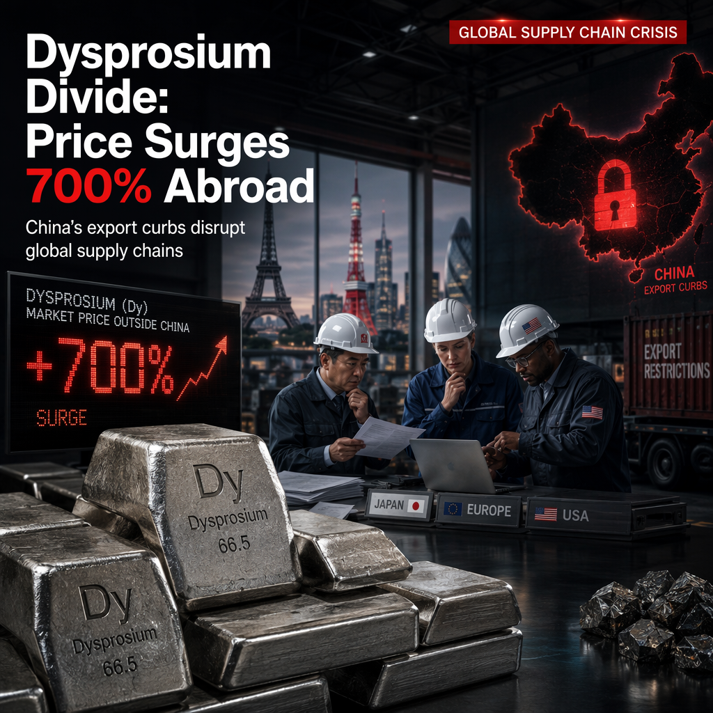 China's Rare Earth Export Curbs Trigger 700% Price Surge for Dysprosium Outside China