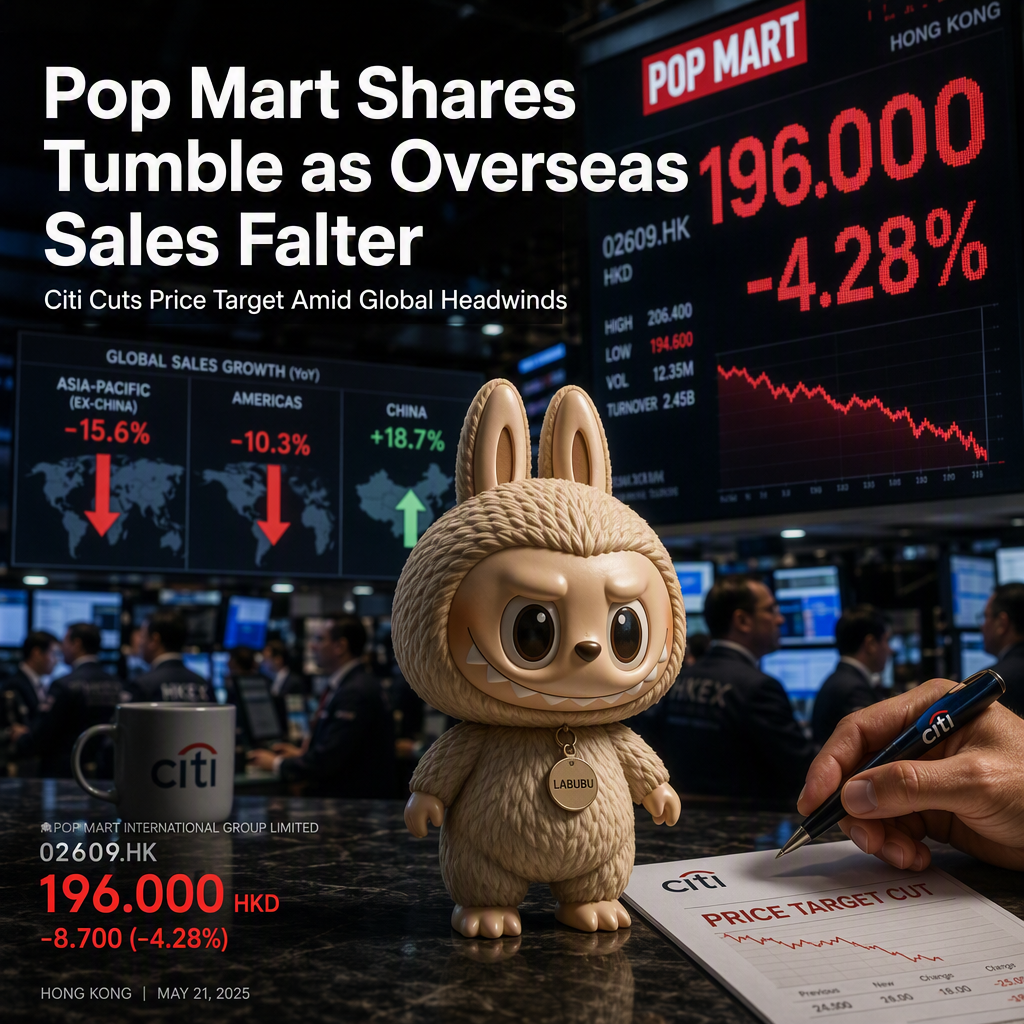 Pop Mart Shares Slide Over 4% as Overseas Sales Drop, Citi Cuts Price Target