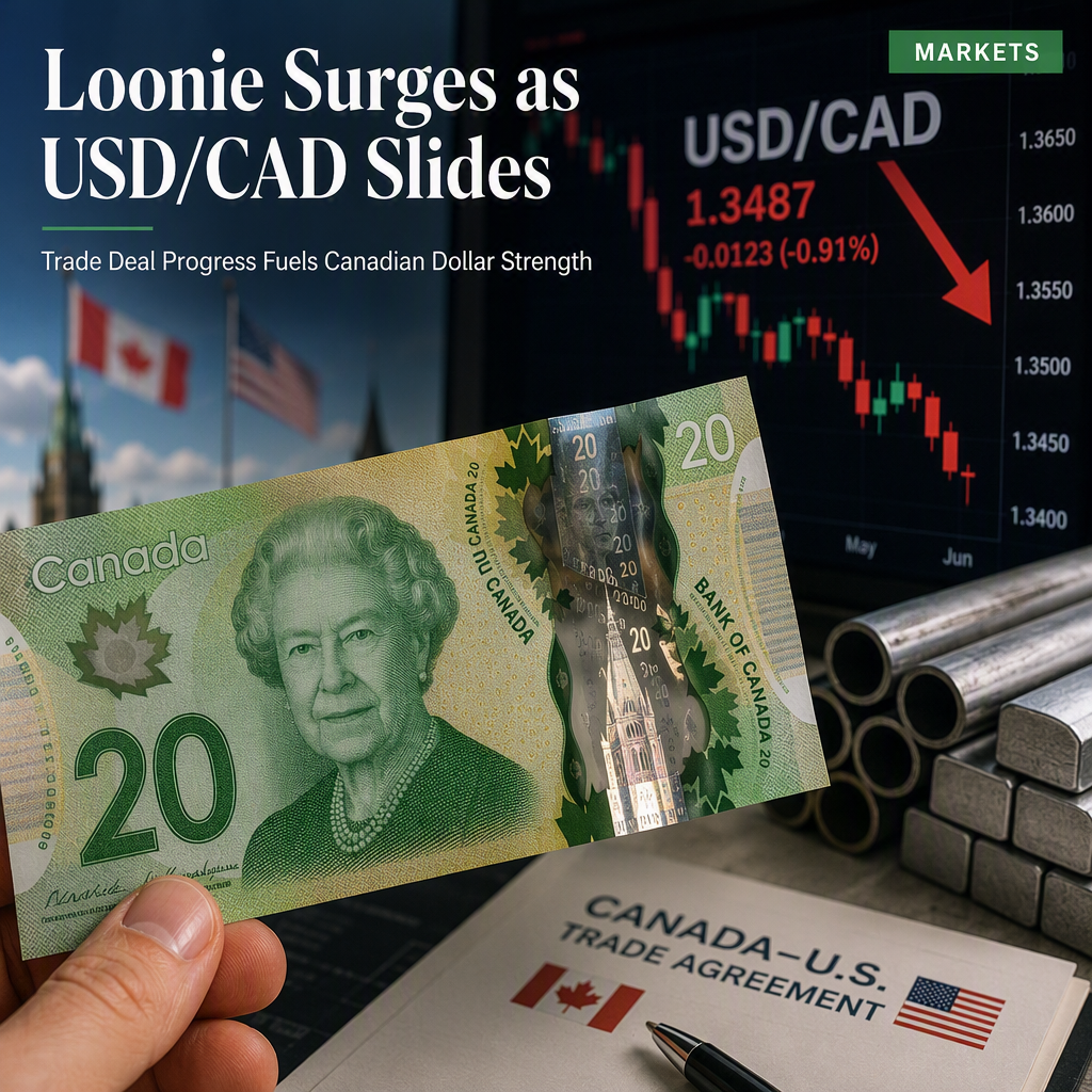 Canadian Dollar Strengthens as USD/CAD Faces Downside Pressure Amid Trade Deal Progress