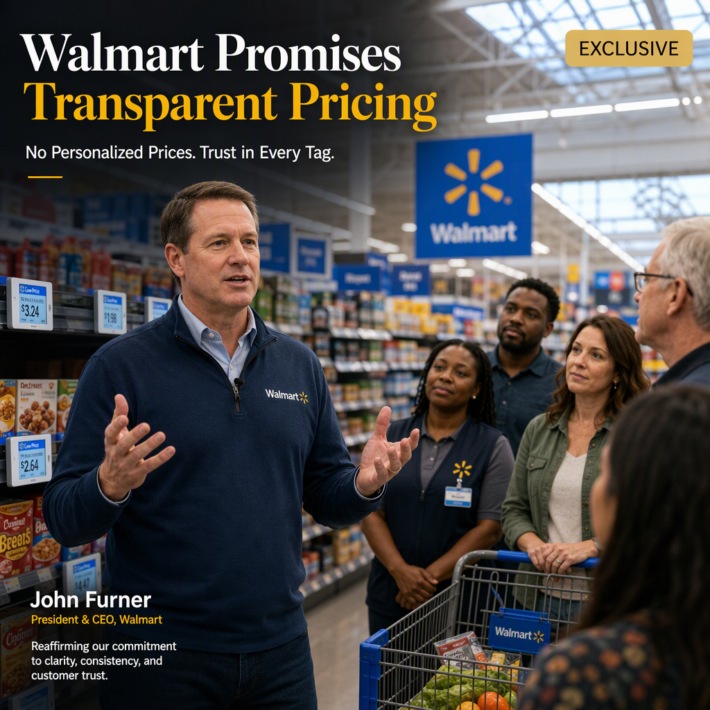 Walmart CEO Reaffirms Commitment to Transparent Pricing, Rejects Personalized Pricing Based on Customer Data